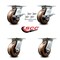 Service Caster 5 Inch High Temp Phenolic Caster Set with Roller Bearing 4 Swivel Lock 2 Brake SCC-35S520-PHRHT-SLB-BSL-2-BSL-2 - alternate 6